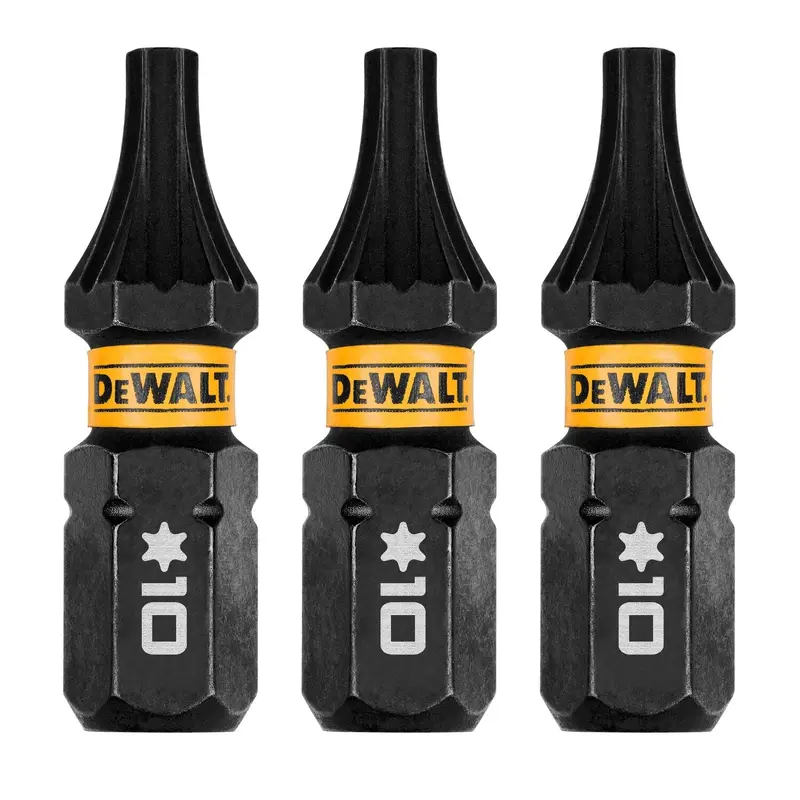 DeWalt DWAF1TX10IR3 FlexTorq Impact Ready Screwdriving Bit, T10, 1 in. (3-Pack)