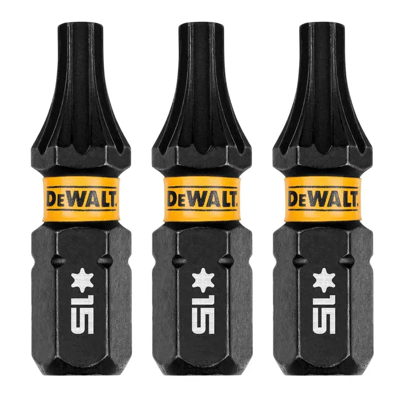 DeWalt DWAF1TX15IR3 FlexTorq Impact Ready Screwdriving Bit, T15, 1 in. (3-Pack)