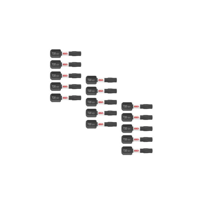 Bosch ITDT20115 15-Piece Driven 1-in. Impact Torx #20 Insert Bits