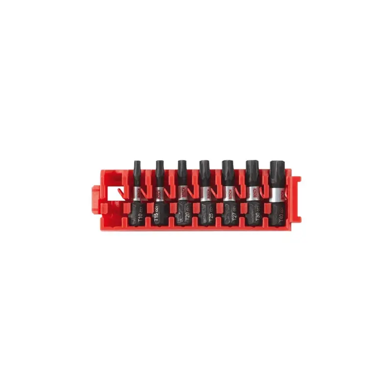 Bosch ITDTV107C 7-Piece Driven 1-in. Impact Torx Insert Bit Set w/ Clip for Custom Case System