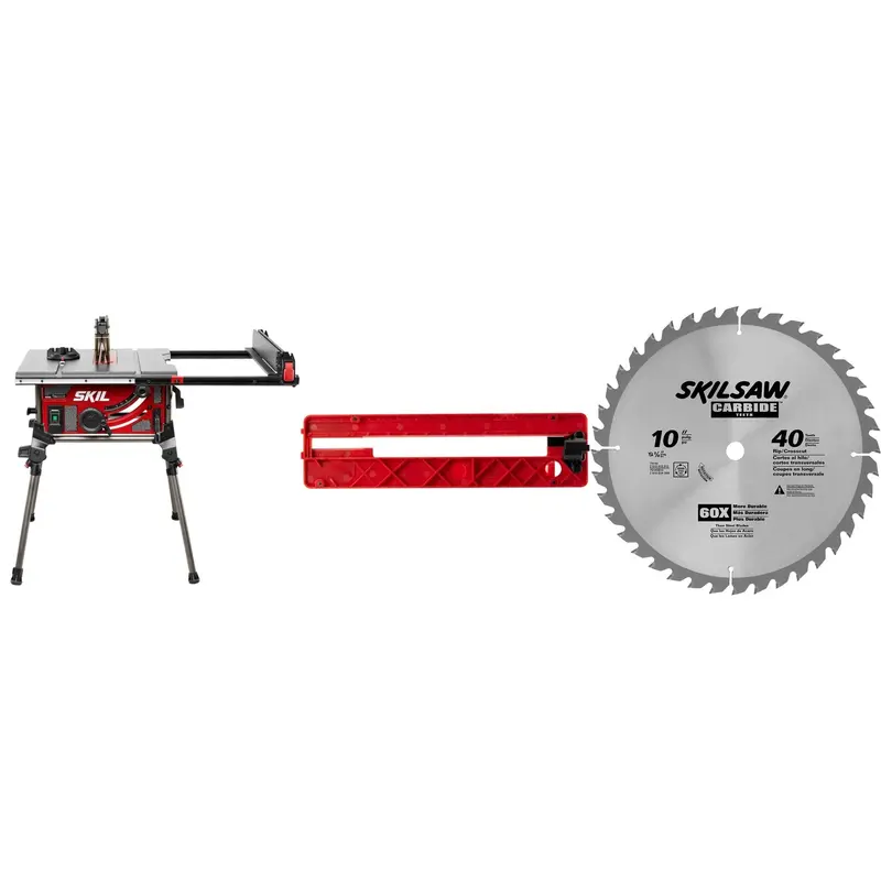 SKIL 15-Amp 10 in. Portable Table Saw with Dado Insert Plate and Circular Saw Blade