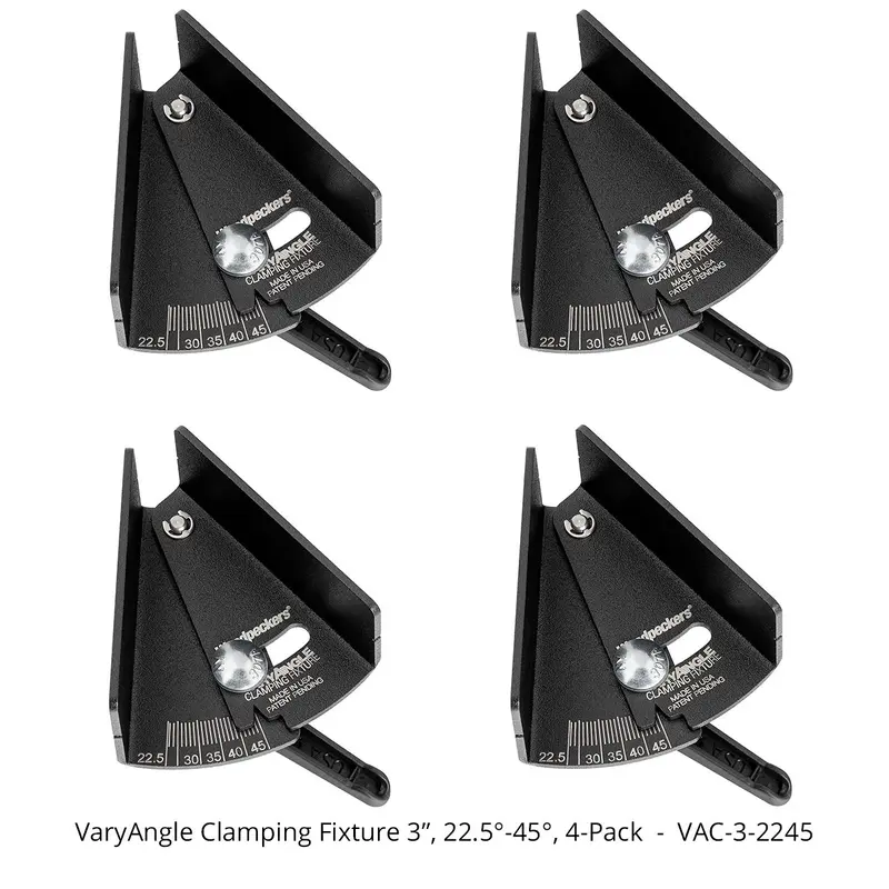 Woodpeckers VAC-3-2245 VaryAngle Clamping Fixture, 3", 22.5 - 45 (4-Pack)