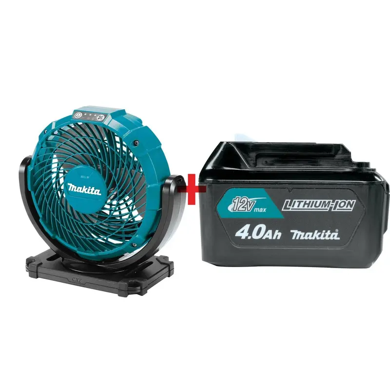 Makita 12V max CXT Cordless 7-1/8" Fan with 12V Max CXT 4.0Ah Battery