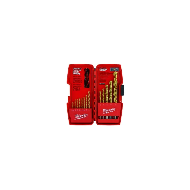 Milwaukee 48-89-0011 14-Piece Thunderbolt Titanium Coated Drill Bits