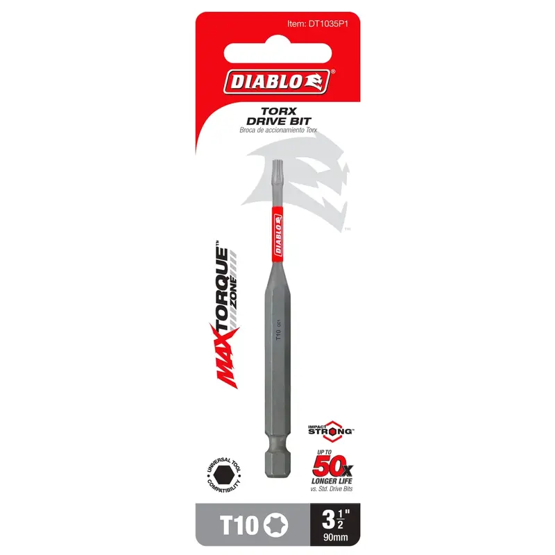 Diablo DT1035P1 3-1/2 in. T10 Torx Drive Bit