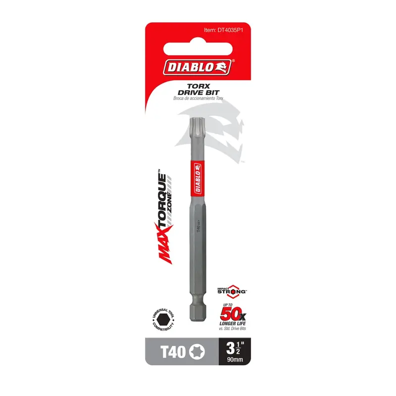 Diablo DT4035P1 3-1/2 in. T40 Torx Drive Bit