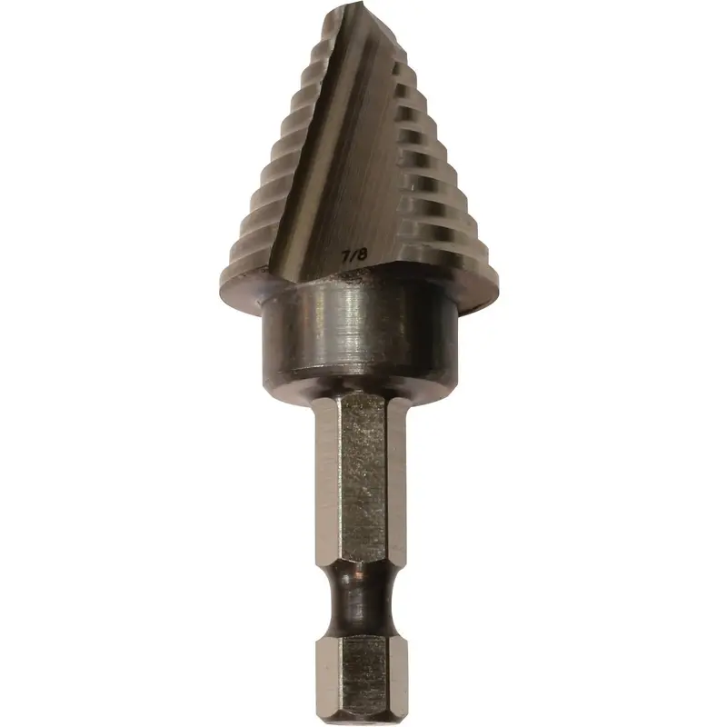Makita 711496-A 1/4" - 7/8" H.S.S. Step Drill Bit, 1/4" Hex Shank