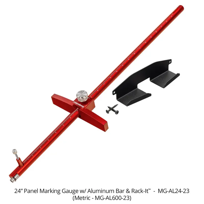 MG-AL24-23 24" Panel Marking Gauge - Aluminum Bar w/ Rack-It