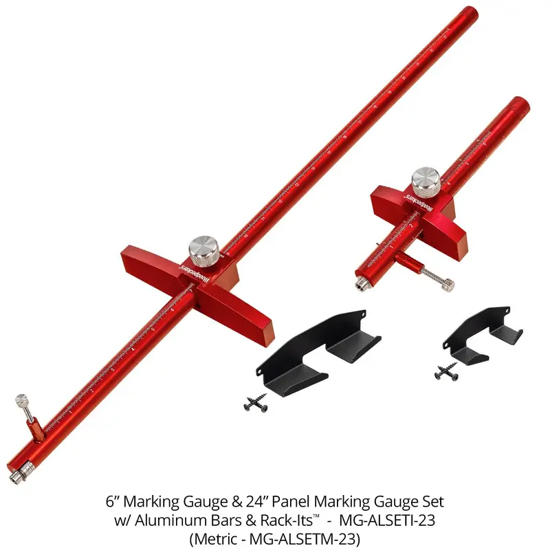 MG-ALSETI-23 6" Marking Gauge & 24" Panel Marking Gauge - Aluminum Bar w/ Rack-Its