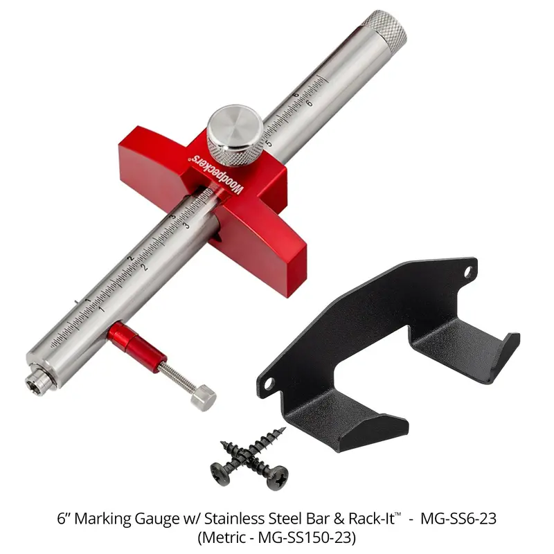 MG-SS150-23 150mm Marking Gauge - Stainless Steel Bar w/ Rack-It.
