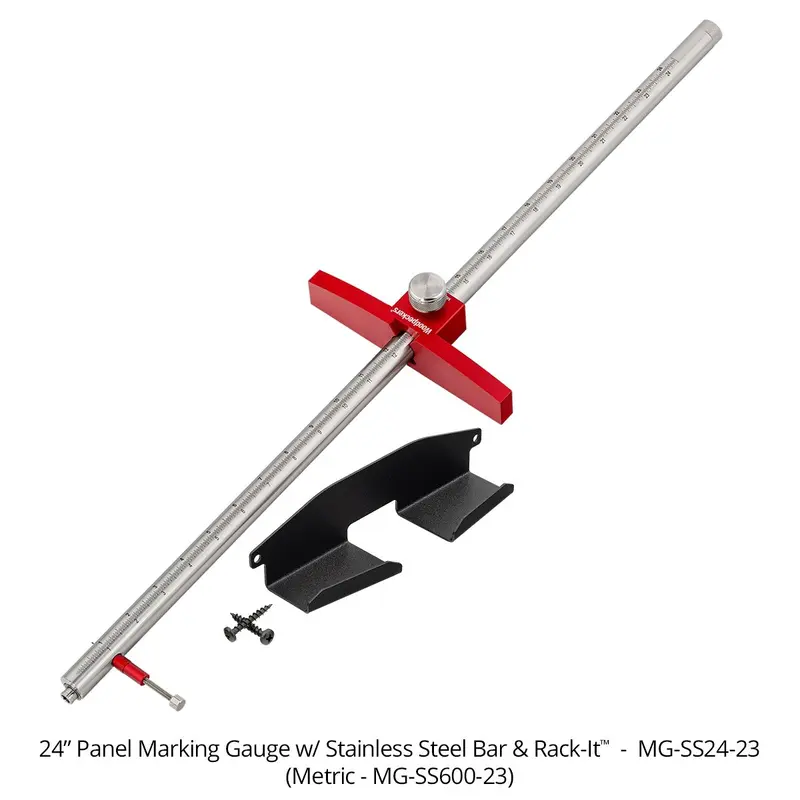 MG-SS24-23 24" Panel Marking Gauge - Stainless Steel Bar w/ Rack-It