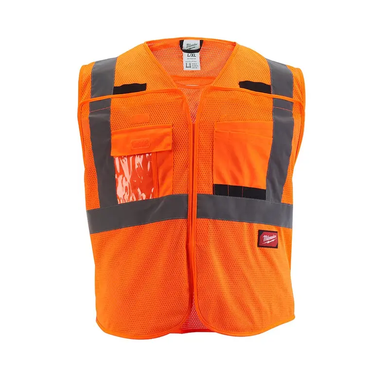 Milwaukee 48-73-512O Class 2 Breakaway High Visibility Orange Mesh Safety Vest