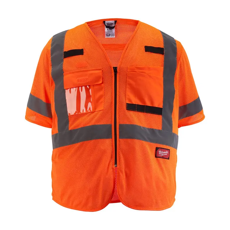 Milwaukee 48-73-513O Class 3 High Visibility Orange Mesh Safety Vest