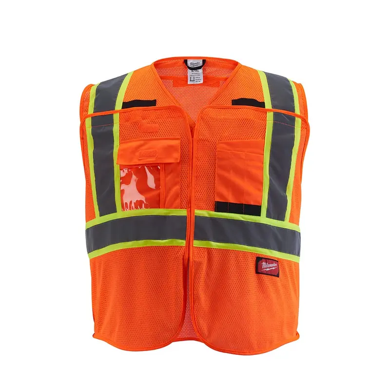 Milwaukee 48-73-517O Class 2 Breakaway High Visibility Orange Mesh Safety Vest (CSA)