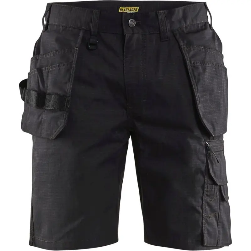 Blaklader 16371330 Ripstop Shorts with Stretch with Utility Pockets, Black