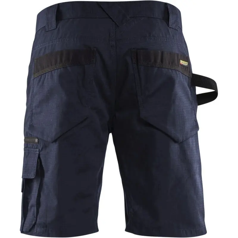 Blaklader 16381330 Ripstop Shorts with Stretch without Utility Pockets, Navy Blue