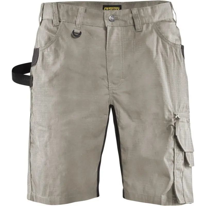 Blaklader 16381330 Ripstop Shorts with Stretch without Utility Pockets, Stone
