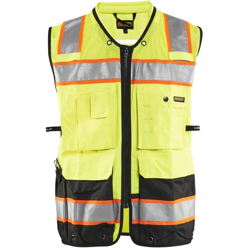 Blaklader 31321831 Hi-Vis Surveyor's Vest, High-Visibility Yellow / Black