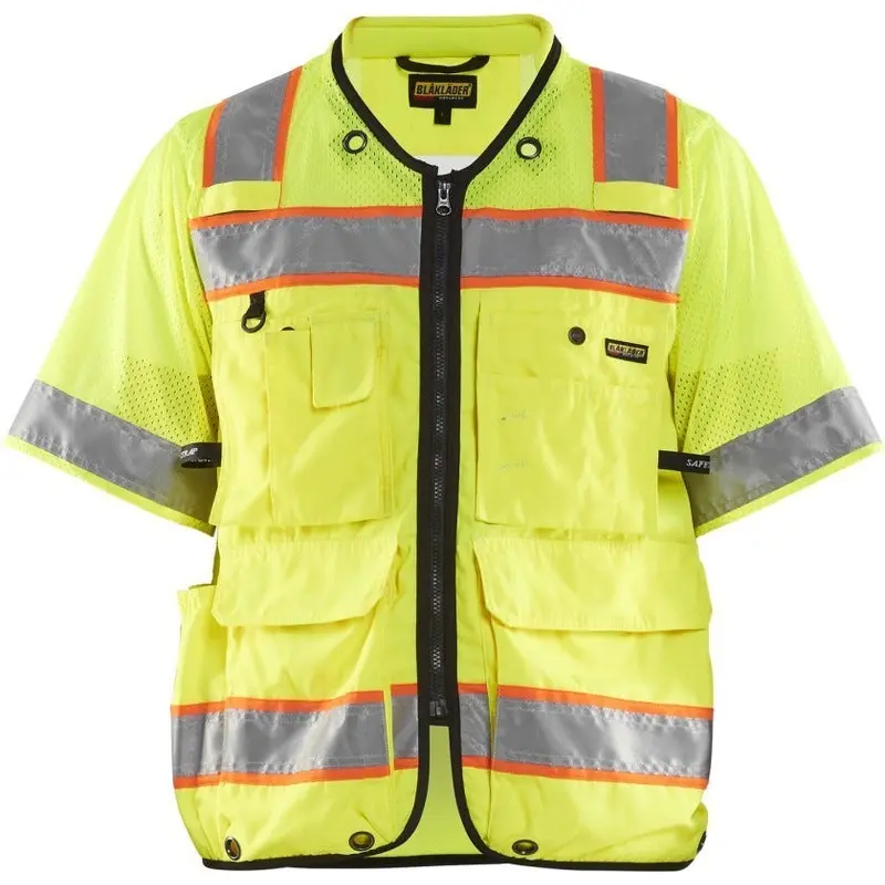 Blaklader 31391831 Hi-Vis Sleeved Vest, High-Visibility Yellow / Black