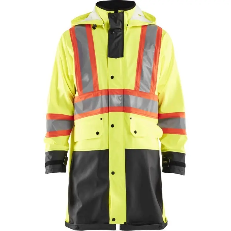 Blaklader 43182003 Hi-Vis Rain Coat, High-Visibility Yellow / Black