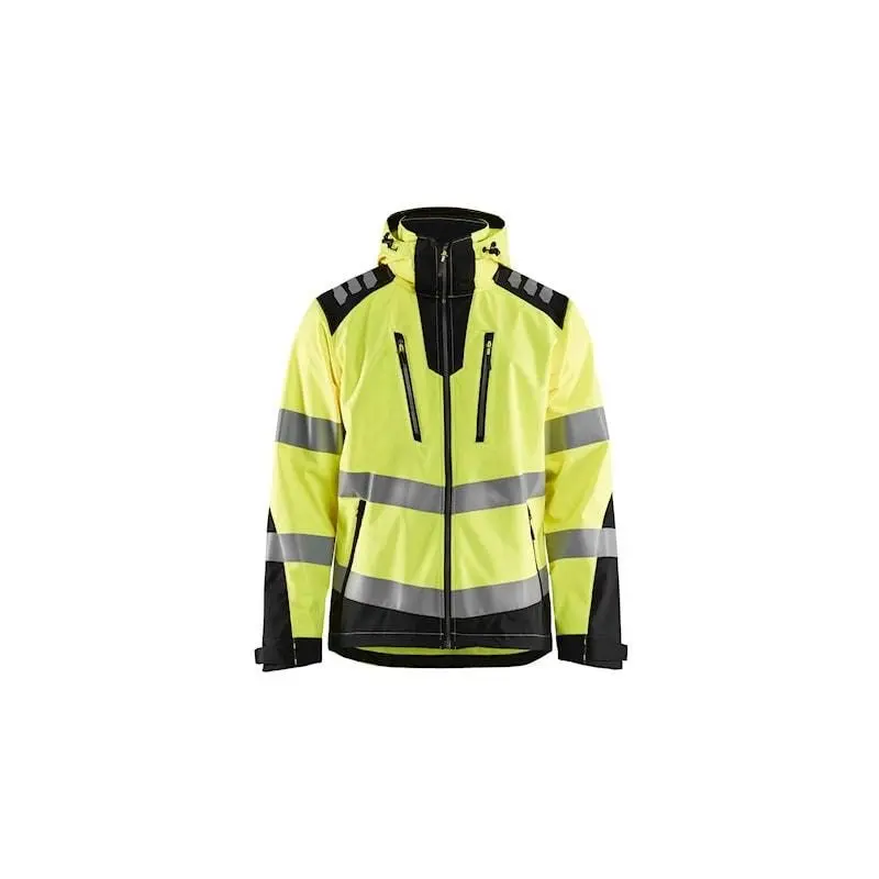 Blaklader 47882513 Hi-Vis Softshell Jacket, High-Visibility Yellow / Black