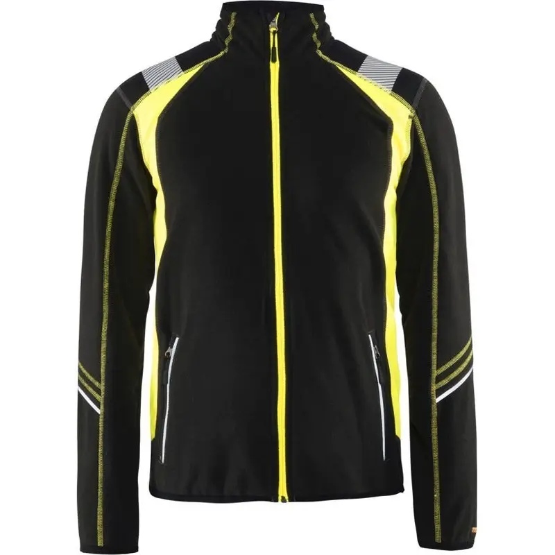 Blaklader 49941010 Micro Fleece Jacket, High-Visibility Yellow / Black