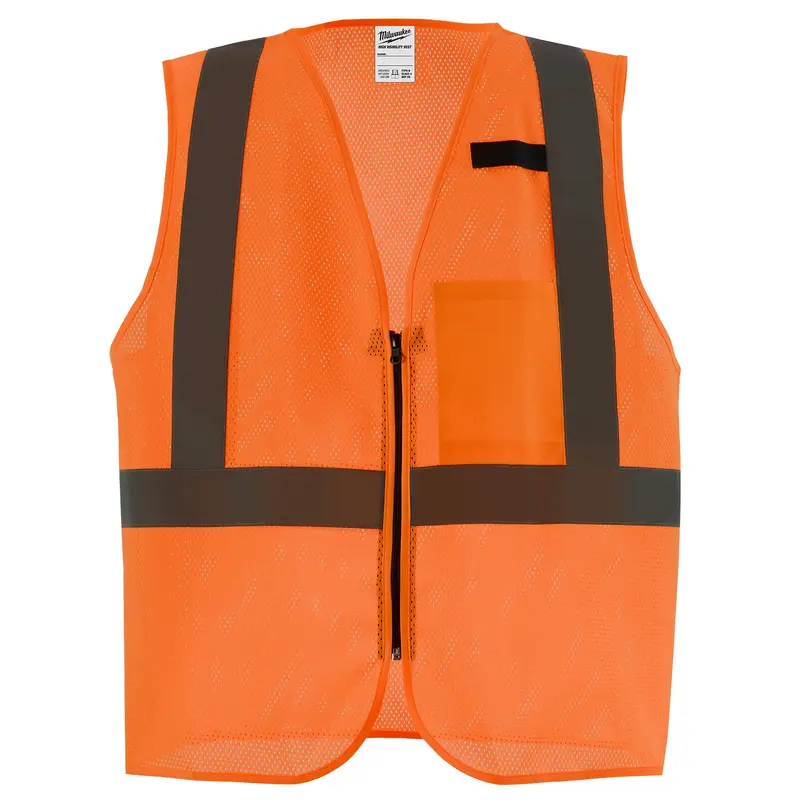 Class 2 High Visibility Mesh One Pocket Safety Vest