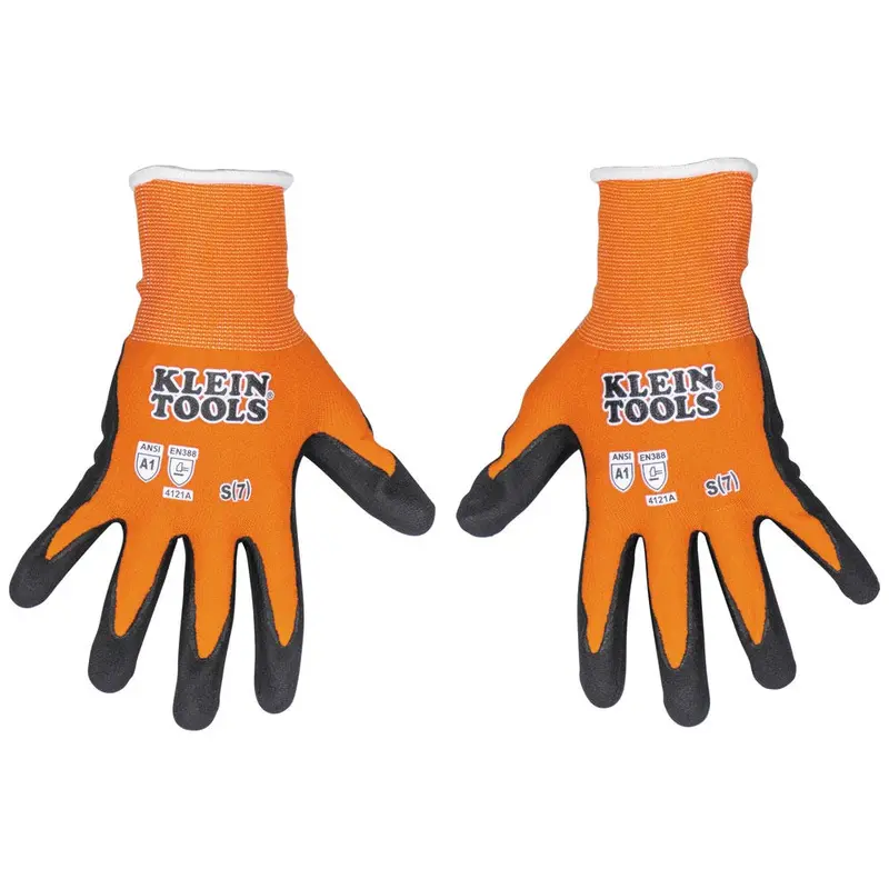 Klein Tools Knit Dipped Gloves, Cut Level A1, Touchscreen, 2-Pair