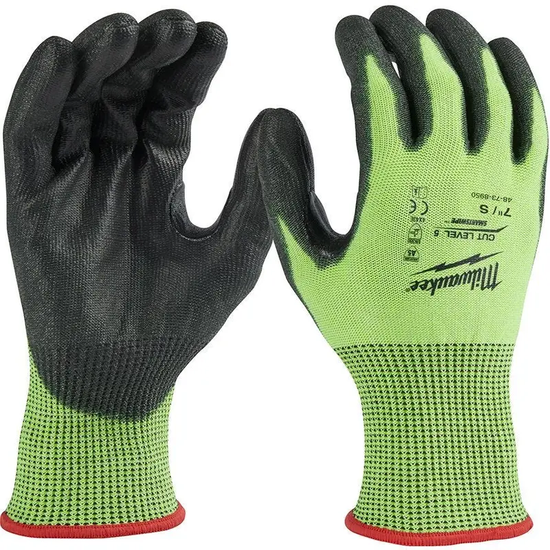 Milwaukee 48-73-895X High Visibility Cut Level 5 Polyurethane Dipped Gloves