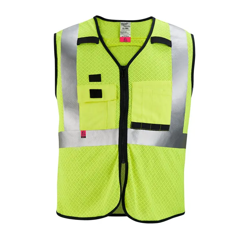 Milwaukee AR/FR Cat. 1 Class 2 Breakaway High Visibility Yellow Safety Vest