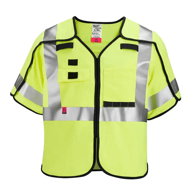 Milwaukee AR/FR Cat. 1 Class 3 Breakaway High Visibility Yellow Safety Vest