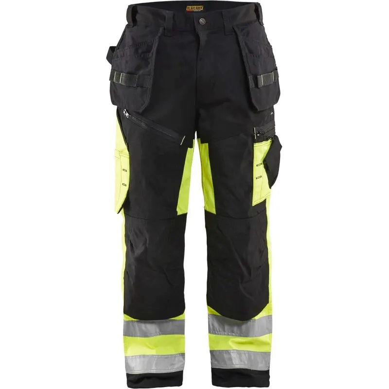 Blaklader 16091860 Hi-Vis X1600 Work Pants, High-Visibility Yellow / Black
