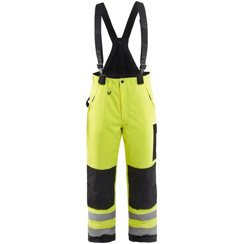 Blaklader 16891977 Hi-Vis Lined Shell Pants, High-Visibility Yellow / Black