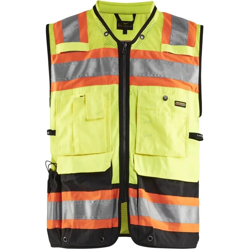 Blaklader 31341831 Hi-Vis Surveyors Vest, High-Visibility Yellow / Black