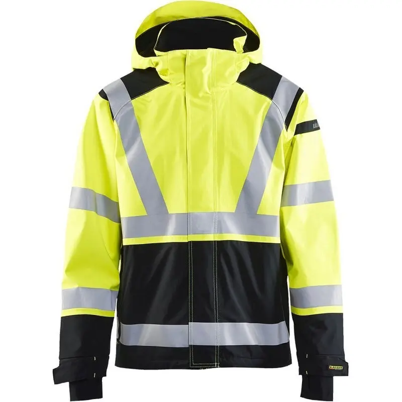 Blaklader 47871987 Hi-Vis Premium Shell Jacket, High-Visibility Yellow / Black