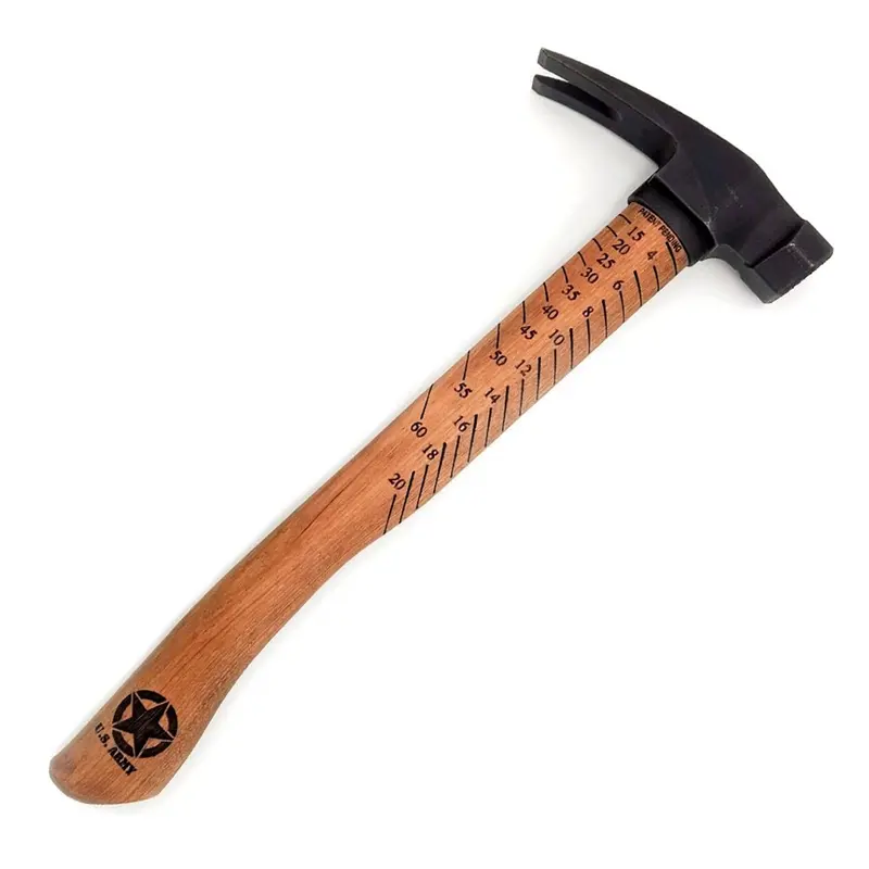 Boss Hammers BH18STHI16S Armed Forces 18oz Steel Smooth Face Hammer with Hickory Handle