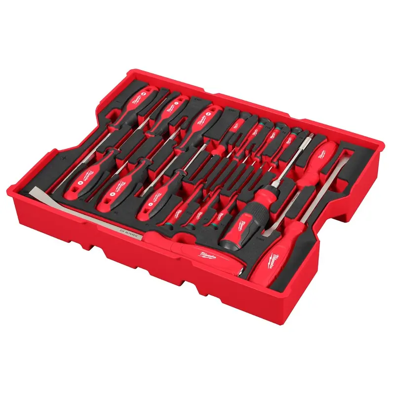 Milwaukee 48-22-0158 17-Piece Screwdriver & Pry Bar Set with Tray for PACKOUT Drawers