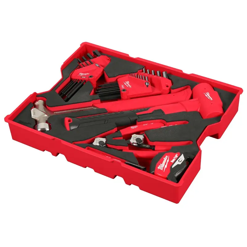 Milwaukee 48-22-0161 28-Piece Hex Key & Hammer Set with Tray for PACKOUT Drawers