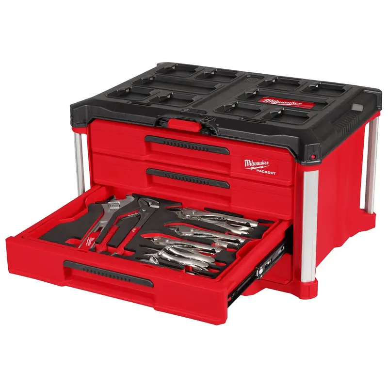 Milwaukee 48-22-9493 64-Piece Hand Tool Set with PACKOUT 4-Drawer Tool Box