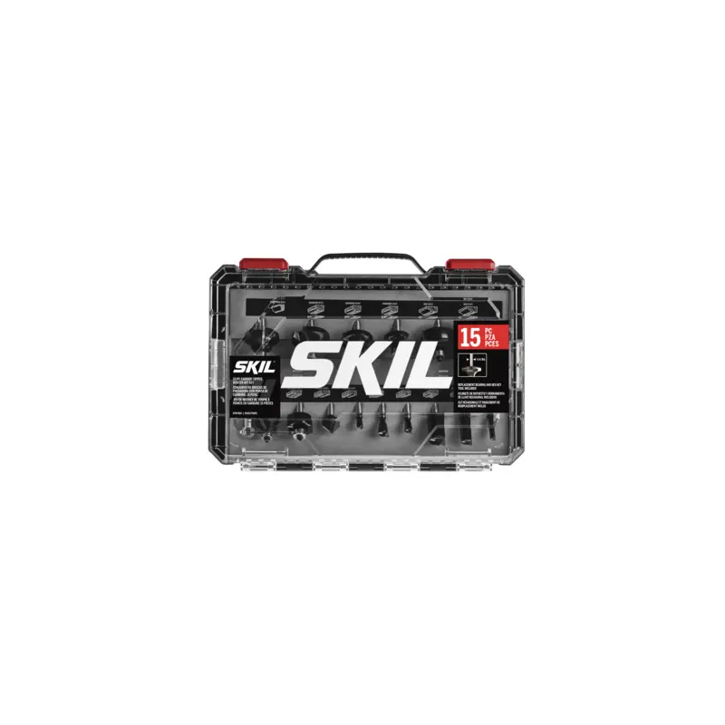 SKIL RTB7501 15 Pc. Carbide-Tipped Router Bit Set