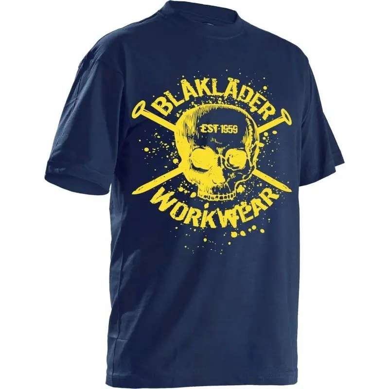 Blaklader 90241042 Navy Skulll T-Shirt, Navy Blue