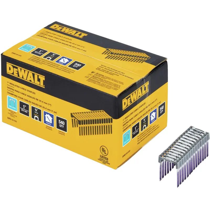 DeWALT DRS18100 3/4" x 1" Insulated Staples for DCN701 Stapler, 540-Pack (PROMO)