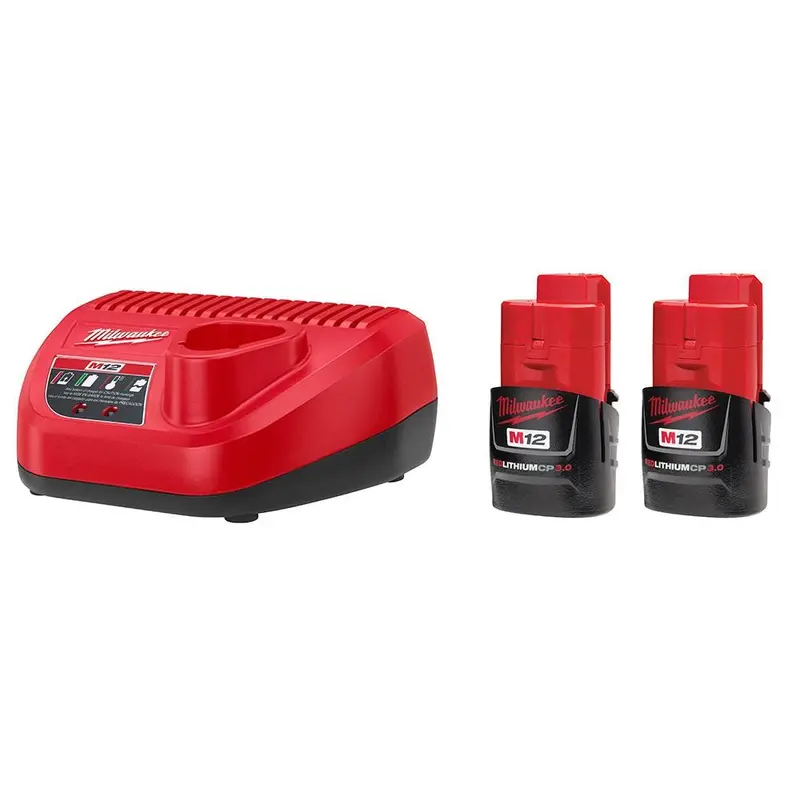 Milwaukee 48-11-2432P M12 3.0Ah Batteries and Charger Starter Kit (PROMO)