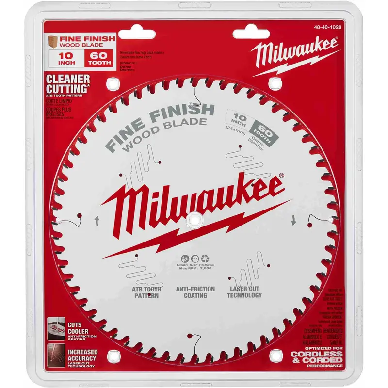 Milwaukee 48-40-1028 10 in. 60-Tooth Fine Finish Circular Saw Blade (PROMO)