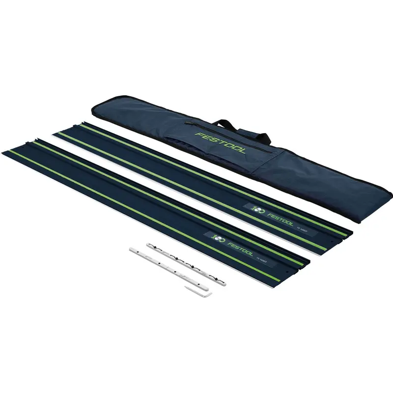 Festool Limited Edition Blue 55" Guide Rail 2-Pack w/ Rail Connectors and Tote Bag