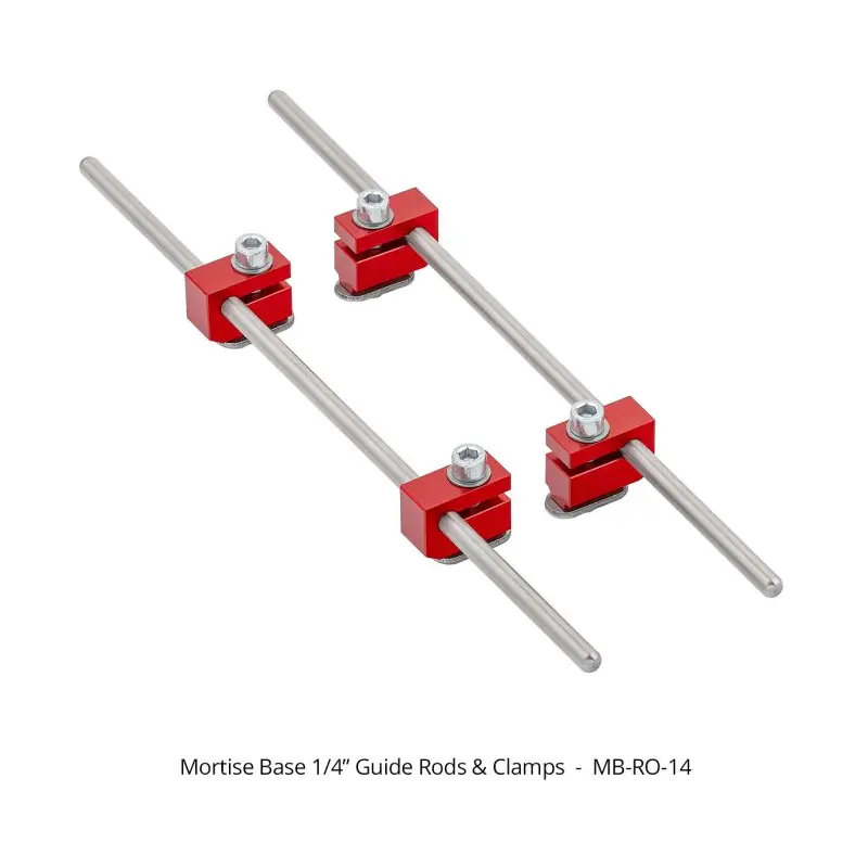 MB-RO-14 Mortise Base, 1/4" Guide Rods And Clamps Only