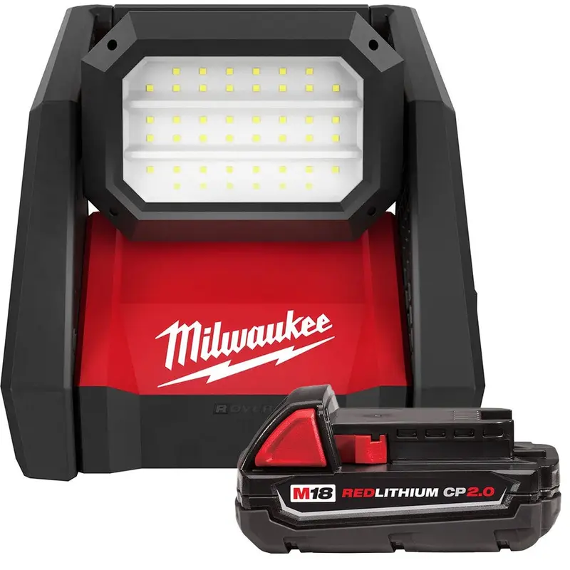 Milwaukee 2366-20 M18 ROVER Dual Power Flood Light w/ M18 2.0Ah Battery