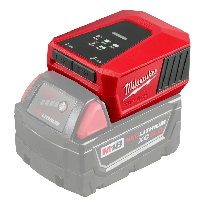 Milwaukee 2847-20 M18 TOP OFF Charger and Power Supply with USB-C Ports, Tool Only
