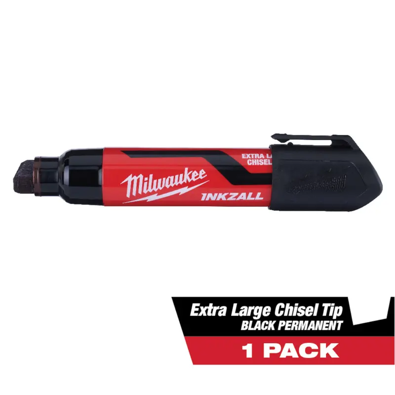 Milwaukee 48-22-3260 INKZALL Extra Large Chisel Tip Black Marker