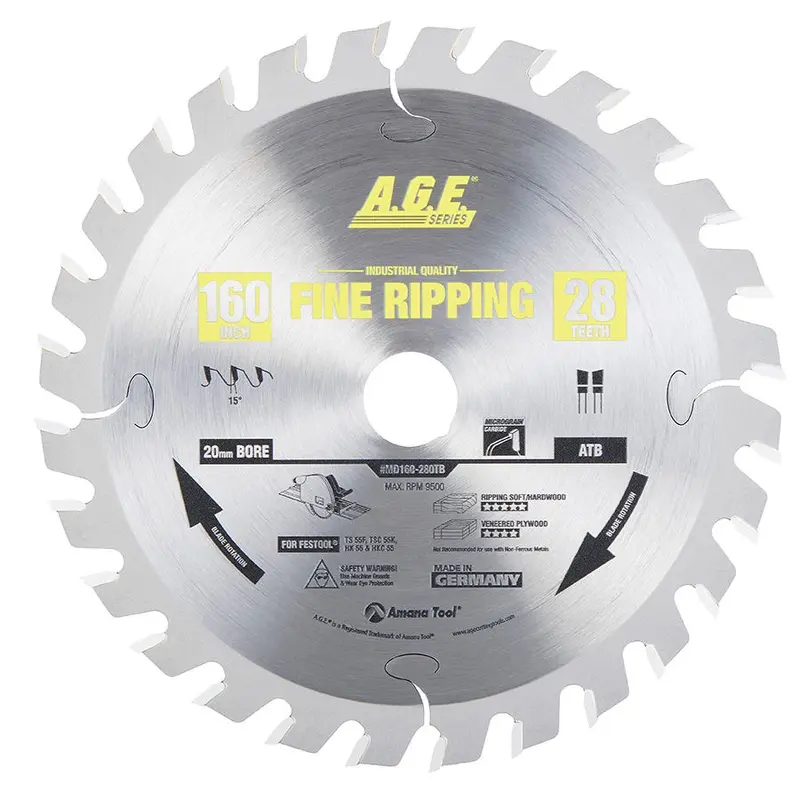 Amana Tools MD168-280TB 168mm x 28T Wood Universal Circular Saw Blade (Fits Festool TS 60 & SYS 50)